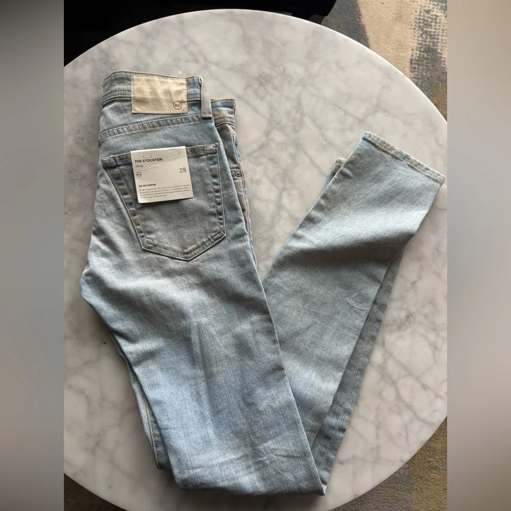 AG Men’s 28x34 The Stockton Skinny Fit Jeans Faded Light Wash NWT - Picture 1 of 9